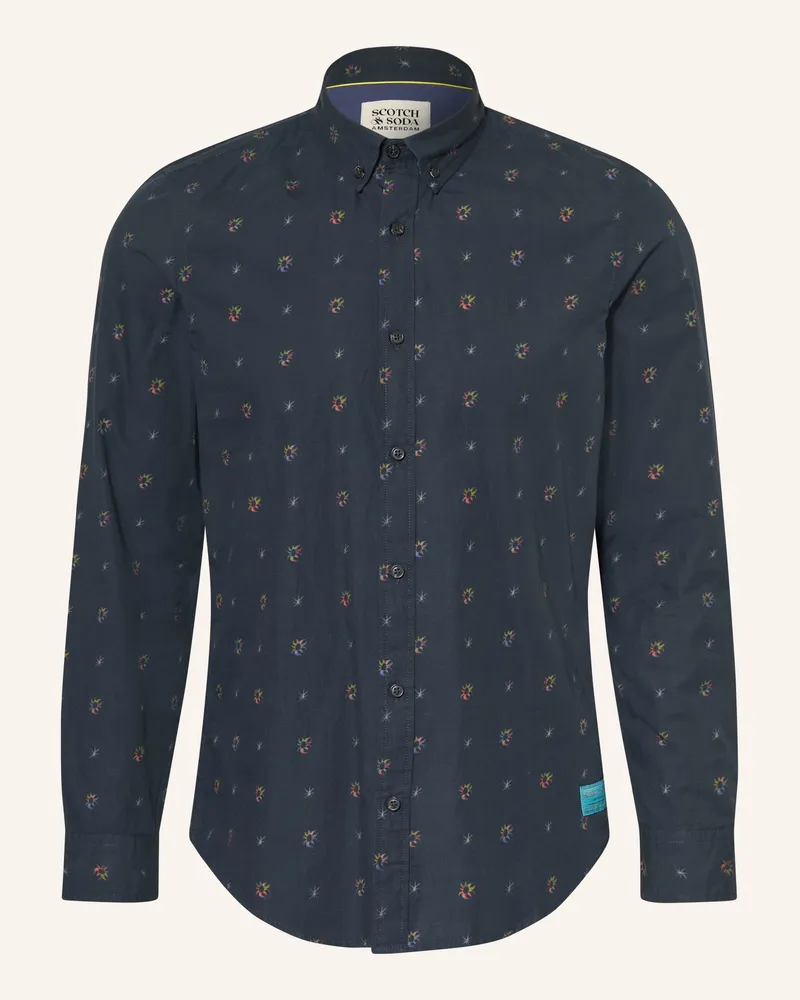 Scotch&Soda Hemd Slim Fit blau Dunkelblau