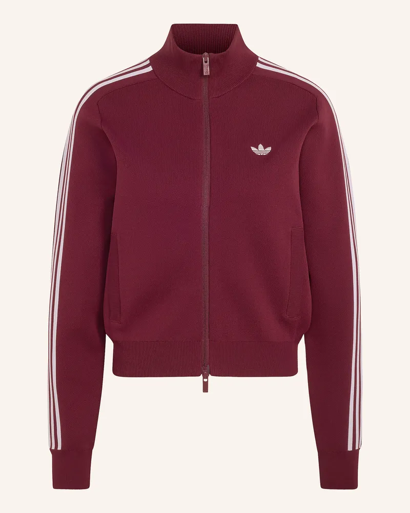 adidas Strickjacke Slim Knit rot Dunkelrot