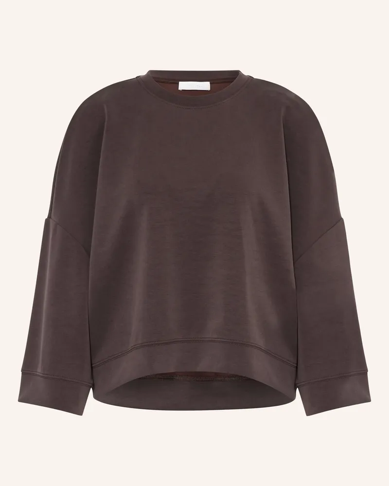 Rich&Royal Sweatshirt mit 3/4-Arm Dunkelbraun