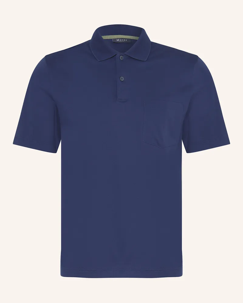Maerz Jersey-Poloshirt Dunkelblau