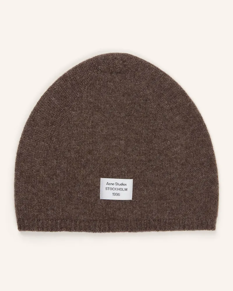 Acne Studios Cashmere-Mütze braun Dunkelbraun