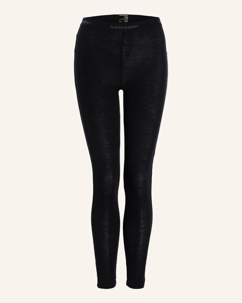 Icebreaker Funktionswäsche-Hose 175 Everyday Aus Merinowolle schwarz Schwarz