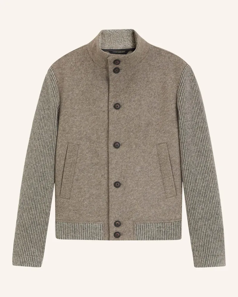 HUGO BOSS Mantel C-Charly-Hybrid-264 Regular Fit braun Braun