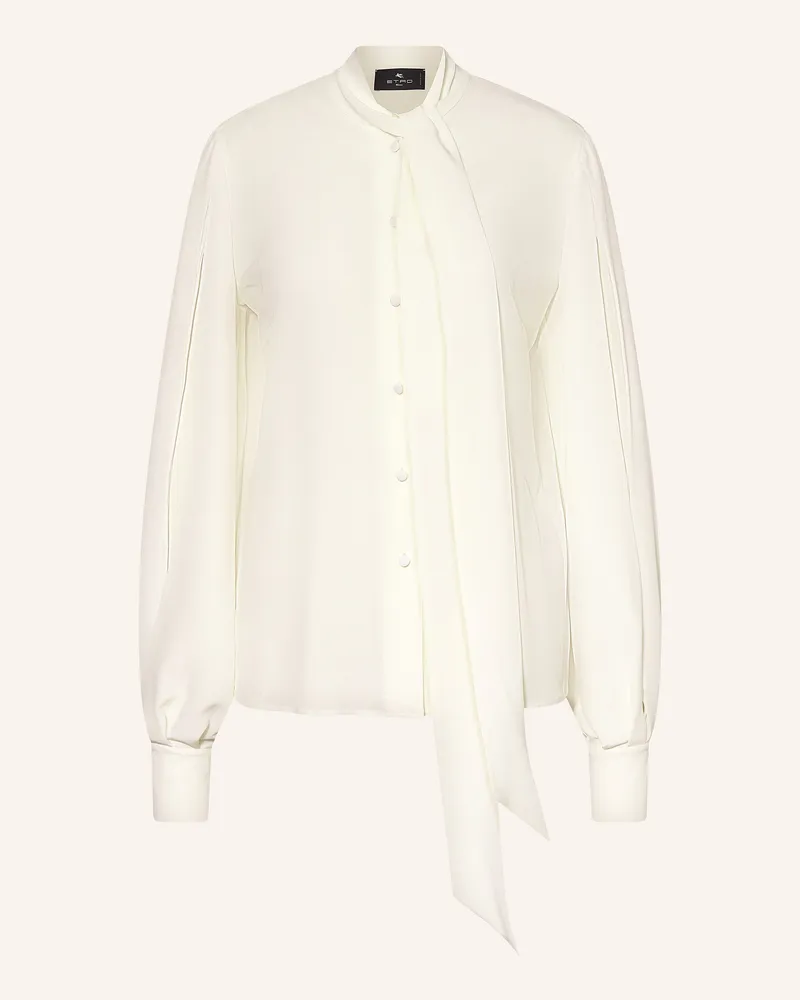 Etro Schluppenbluse aus Seide Weiss