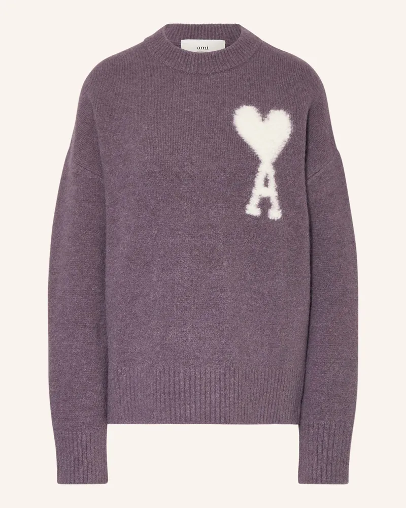 AMI Paris Alpaka-Pullover Lila