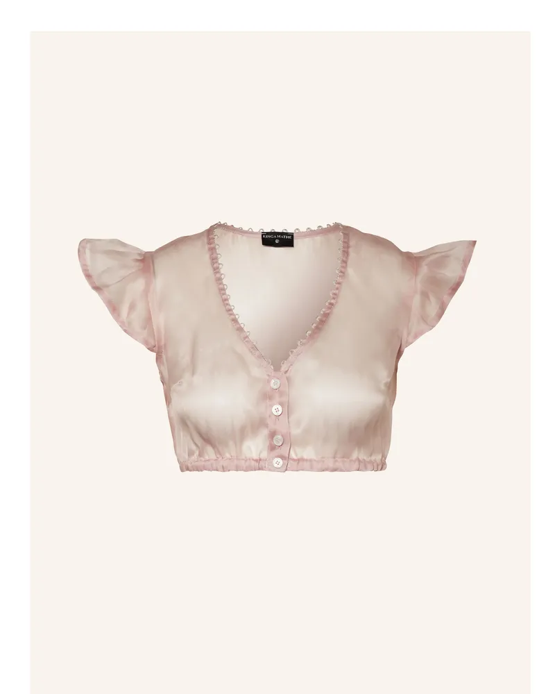 KINGA MATHE Dirndlbluse KIKI aus Seide Rosé