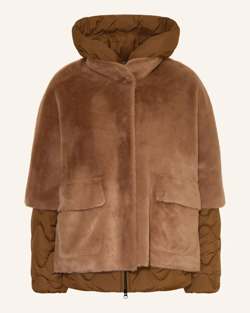 Frieda & Freddies 2-In-1-Steppjacke New Kay Mit Kunstfell braun Braun