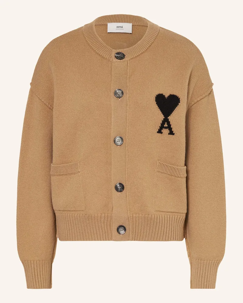 AMI Paris Strickjacke Camel