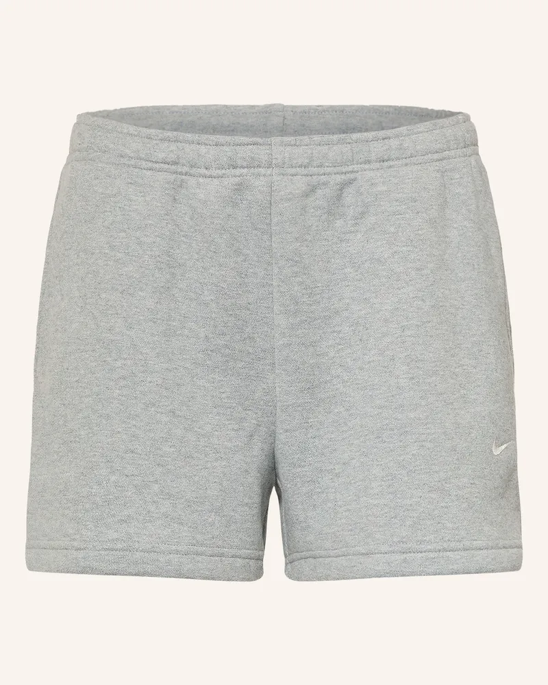 Nike Sweatshorts Studio Fleece grau Hellgrau