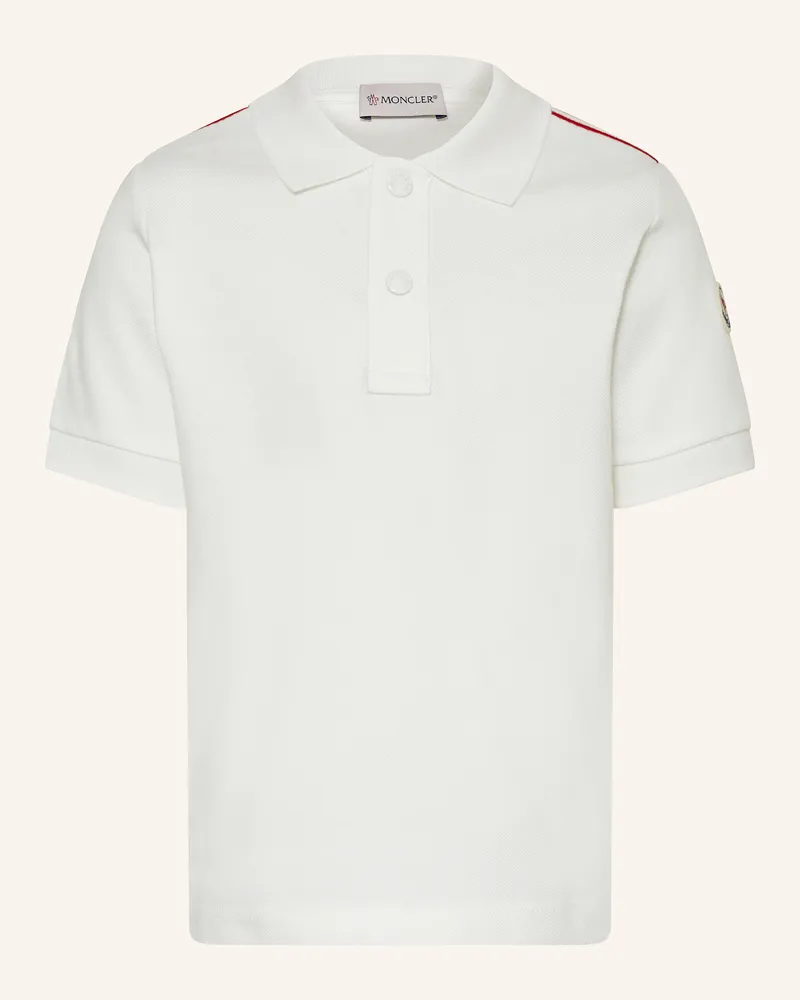 Moncler Piqué-Poloshirt weiss Weiss