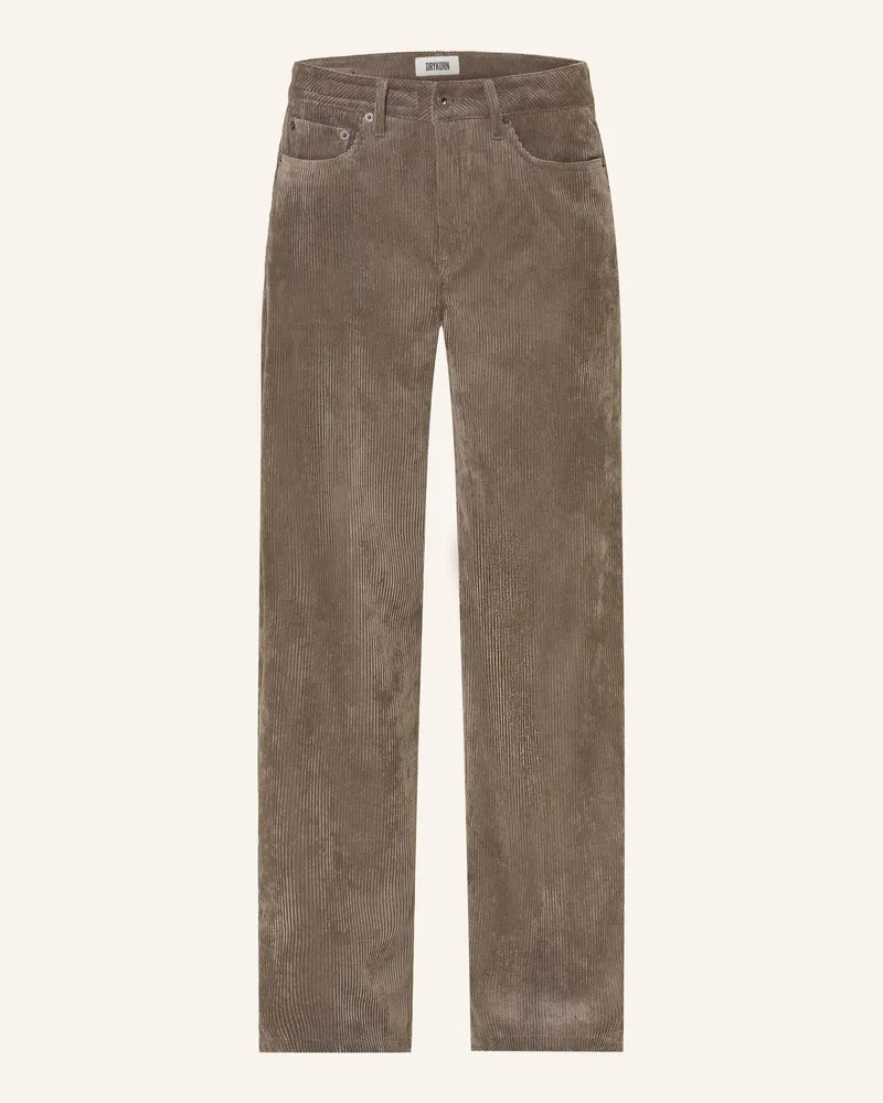 Drykorn Marlenehose MEDLEY aus Cord Dunkelgrau