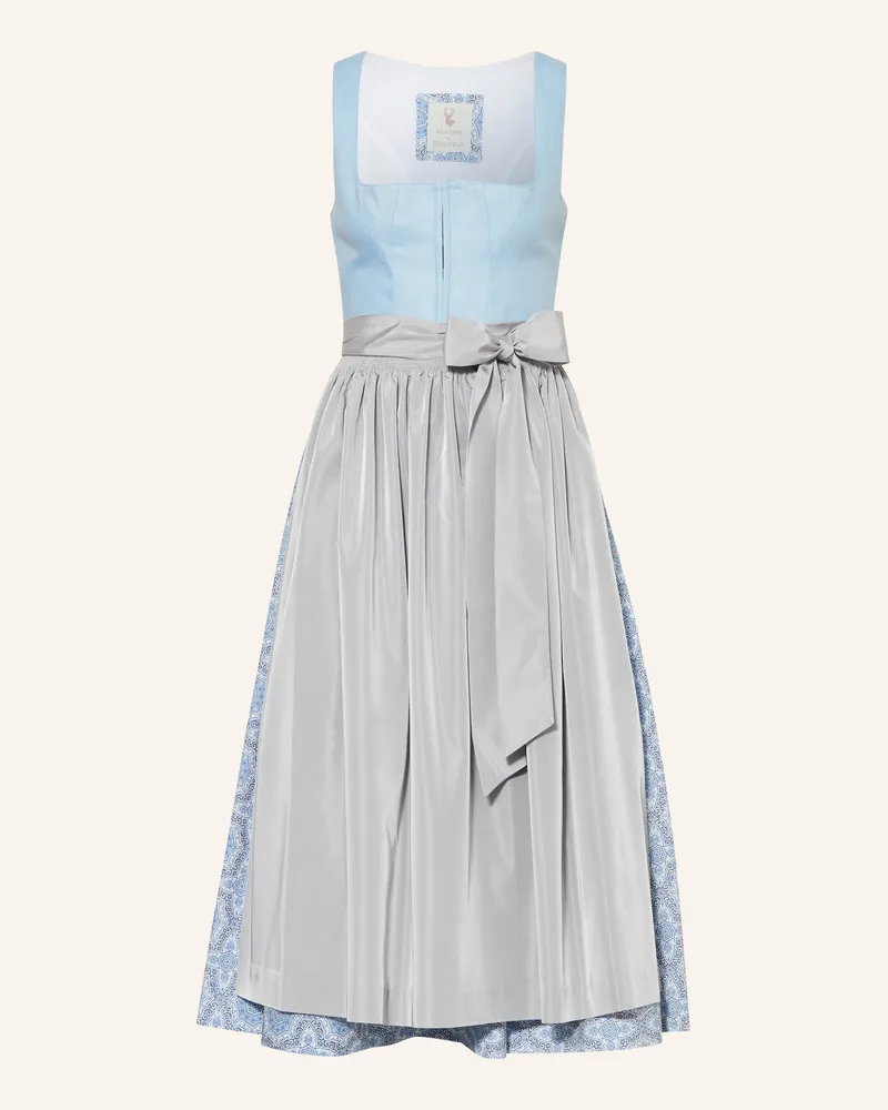 Johann & Johanna Dirndl Mit Leinen blau Hellblau