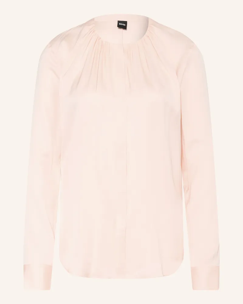 HUGO BOSS Bluse Banorah Mit Seide rosa Rosé