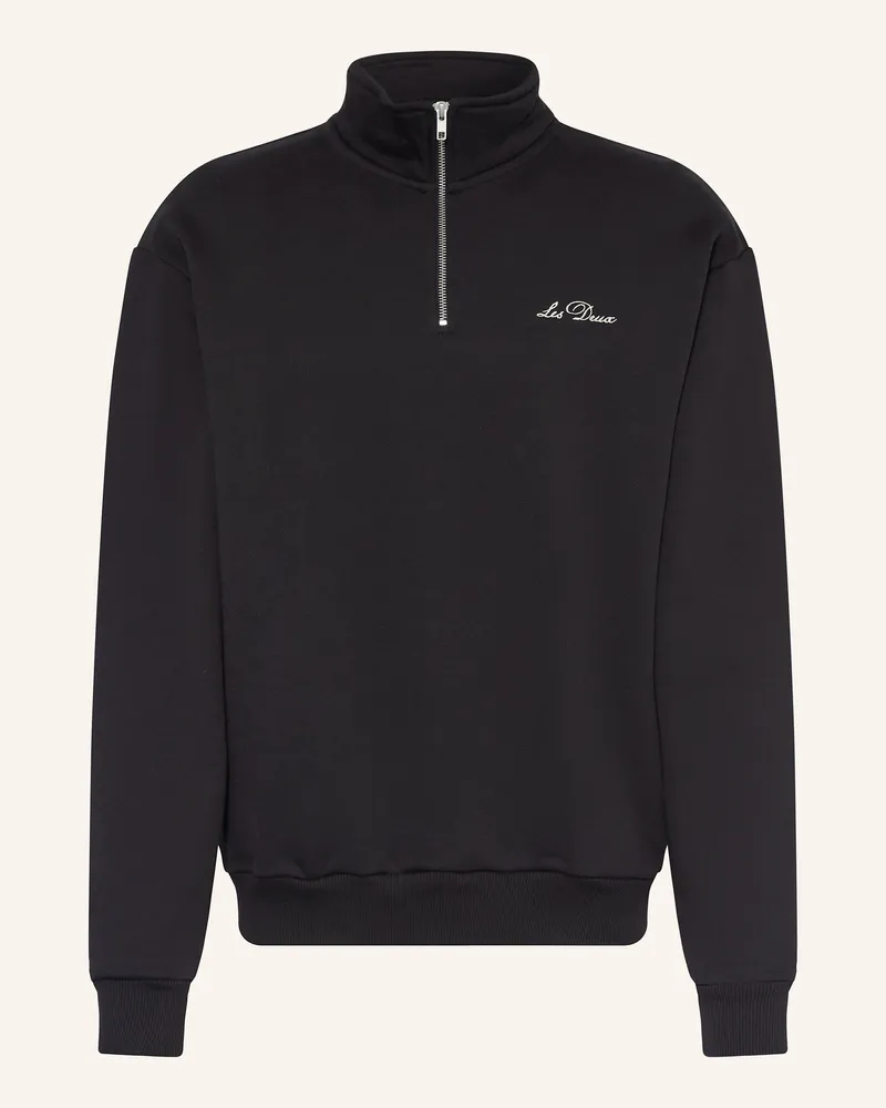 LES DEUX Sweat-Troyer Crew schwarz Schwarz