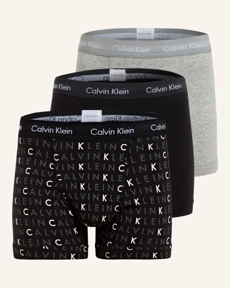 Calvin Klein 3er-Pack Boxershorts Cotton Stretch schwarz Schwarz