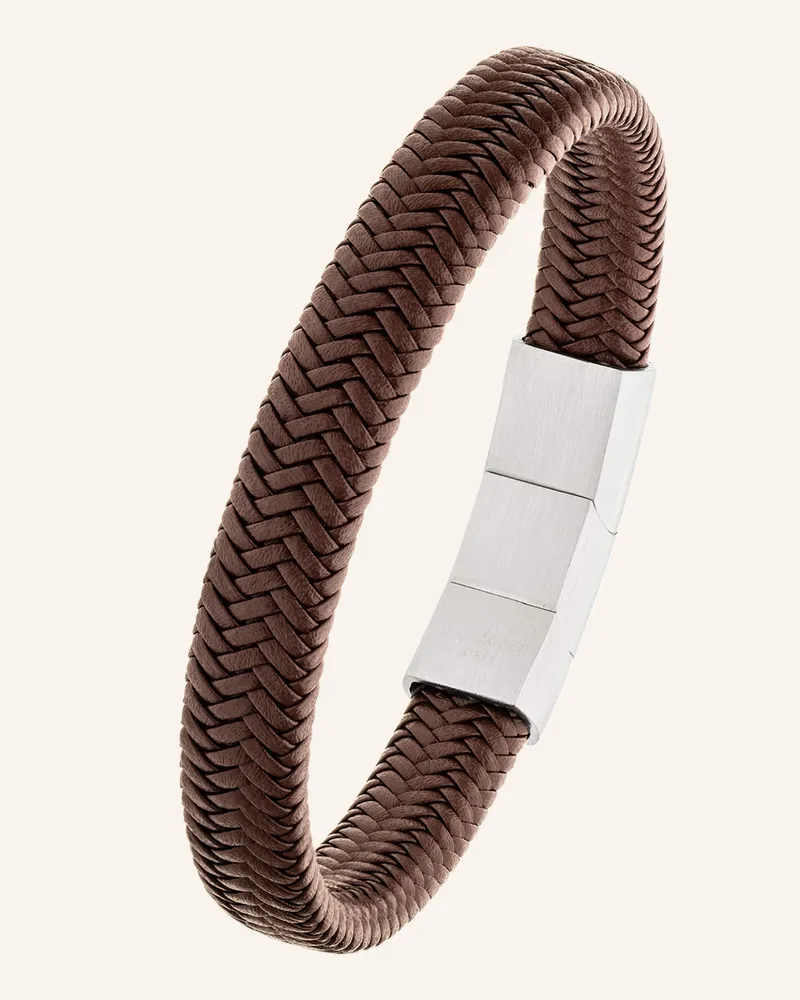 S.Oliver Armband  Aus  Echtleder braun Braun