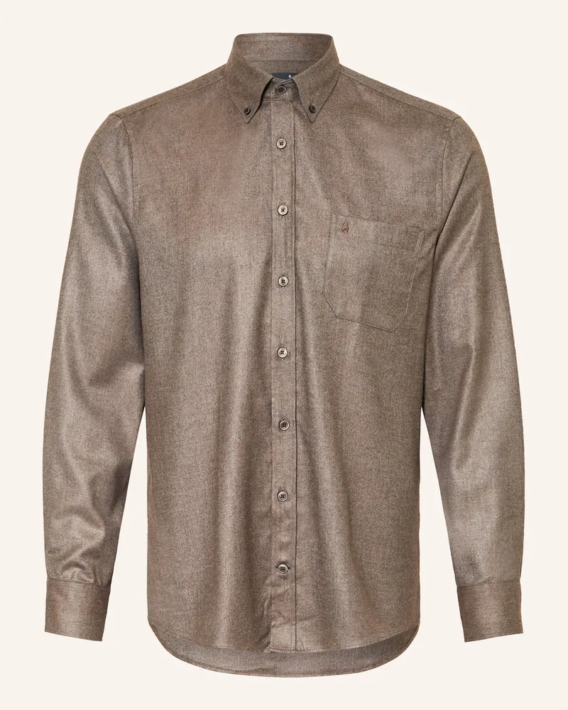 Ragman Hemd Comfort Fit Braun