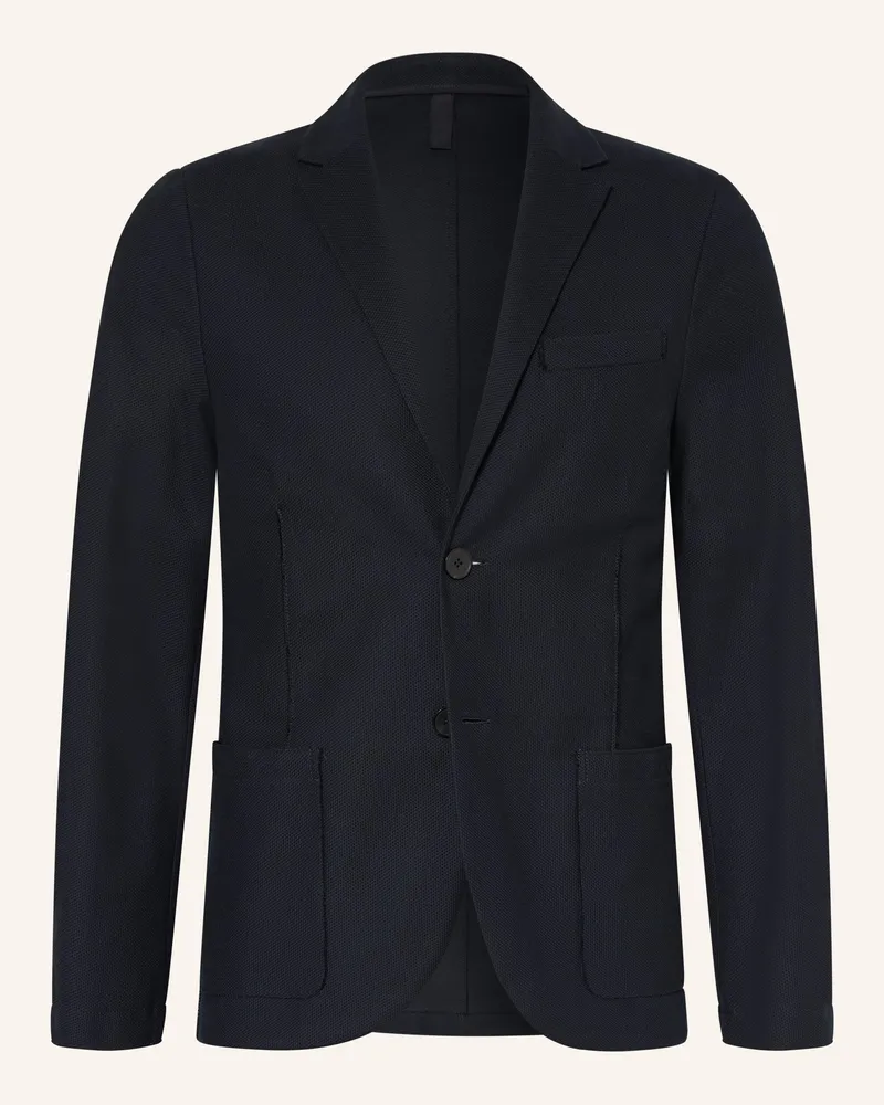 Harris Wharf London Piqué-Sakko Slim Fit Dunkelblau