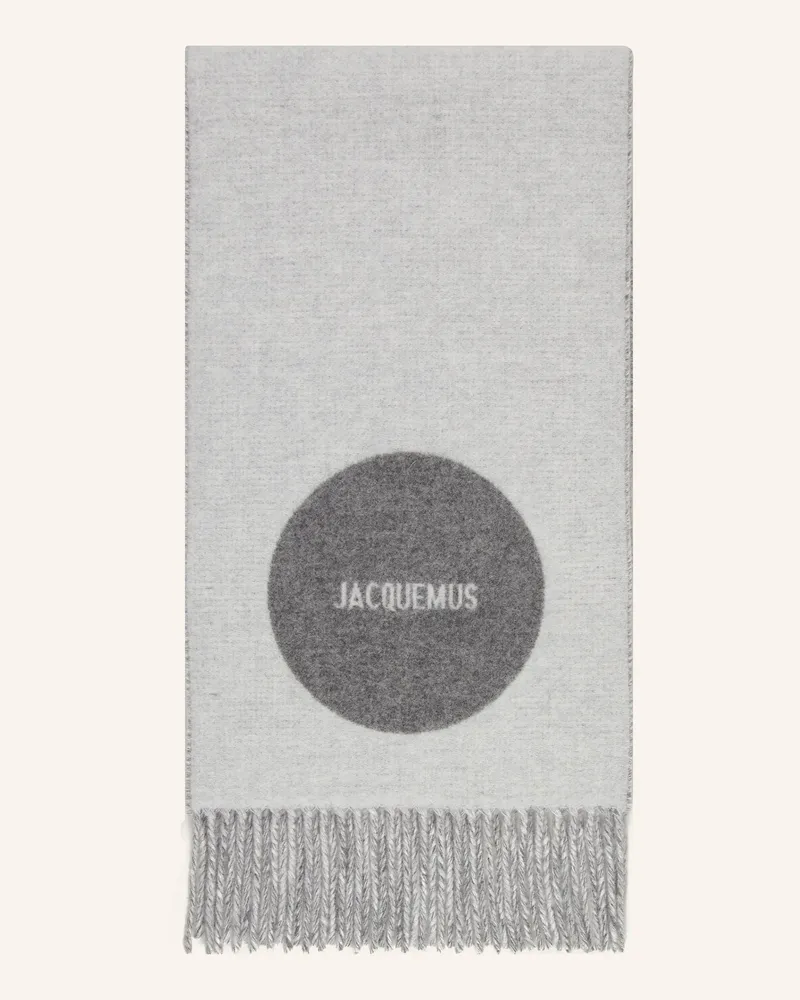 Jacquemus Schal LE CHARPE ROND CARRE Hellgrau