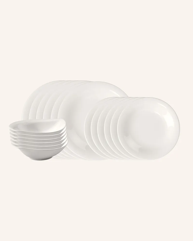 Villeroy & Boch Dinner-Set, 18 Stück. Ec Essential weiss Weiss