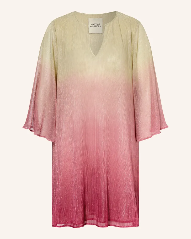Maryan Mehlhorn Strandkleid Mit 3/4-Arm Und Glitzergarn rosa Gold
