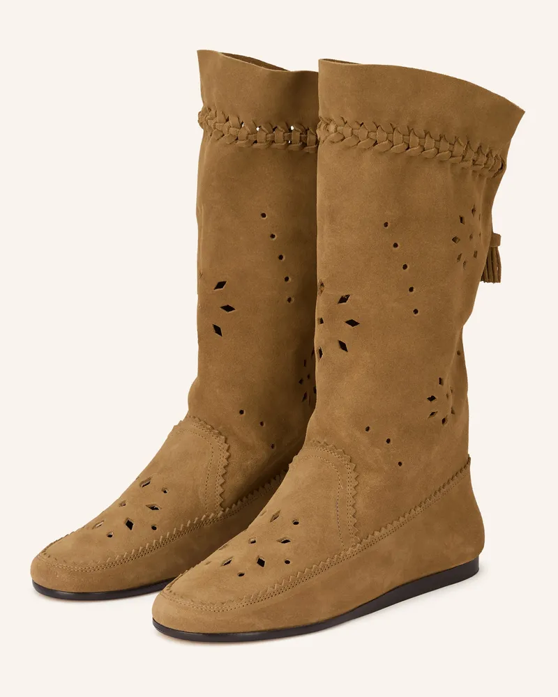 Isabel Marant Stiefel WELKY mit Cut-outs Camel