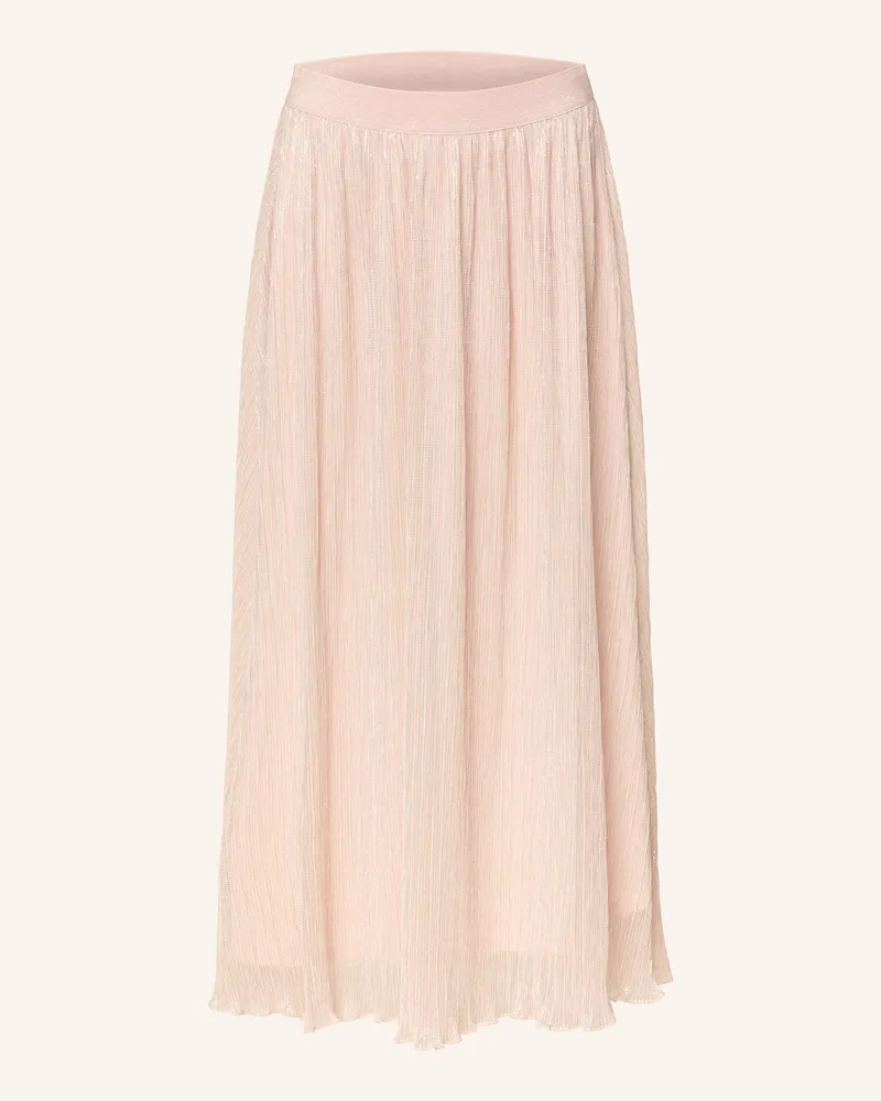 Oui  Plisseerock mit Glitzergarn Roségold