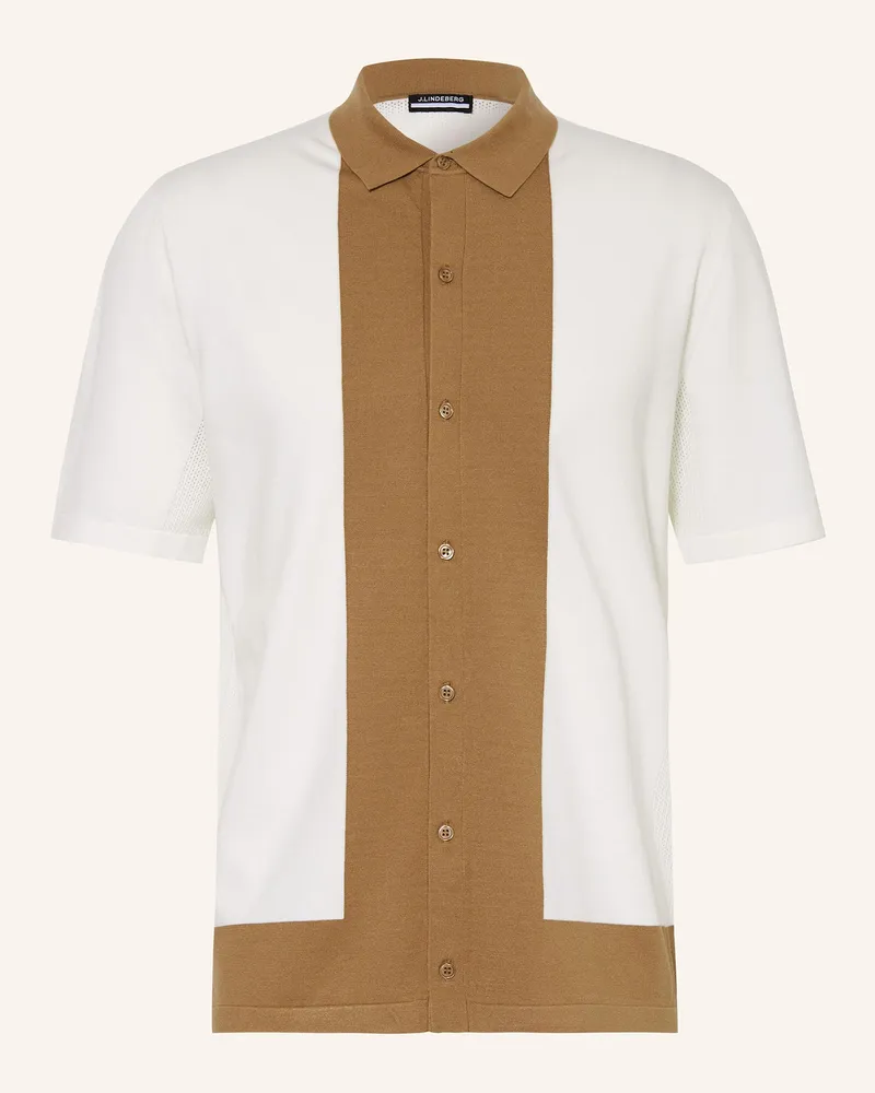 J.Lindeberg Funktions-Poloshirt Weiss