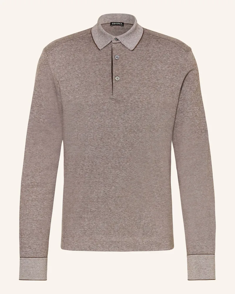 Ermenegildo Zegna Piqué-Poloshirt Braun