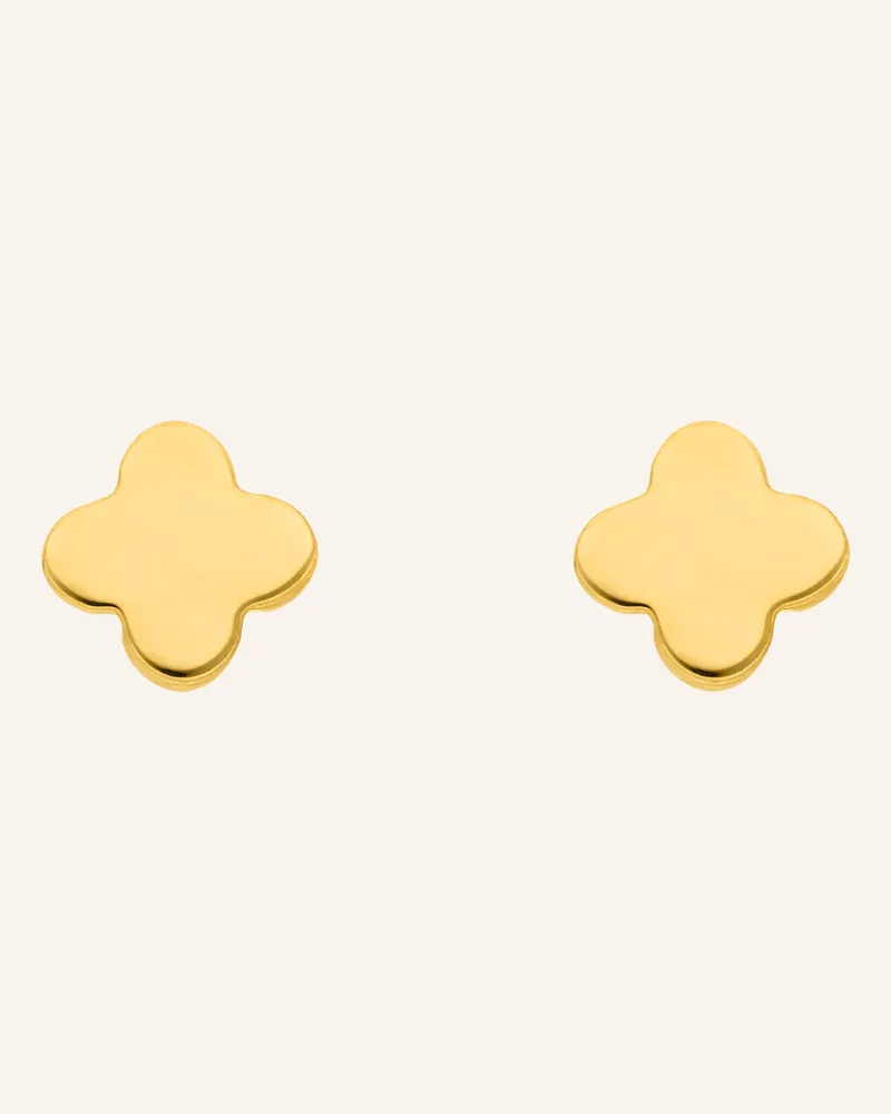 Leaf Ohrstecker Mini Clover Aus 14 Karat Gelbgold gold Gold
