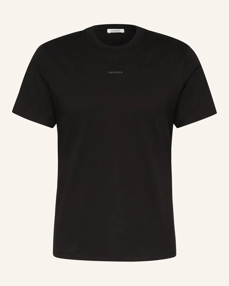 Sandro T-Shirt schwarz Schwarz