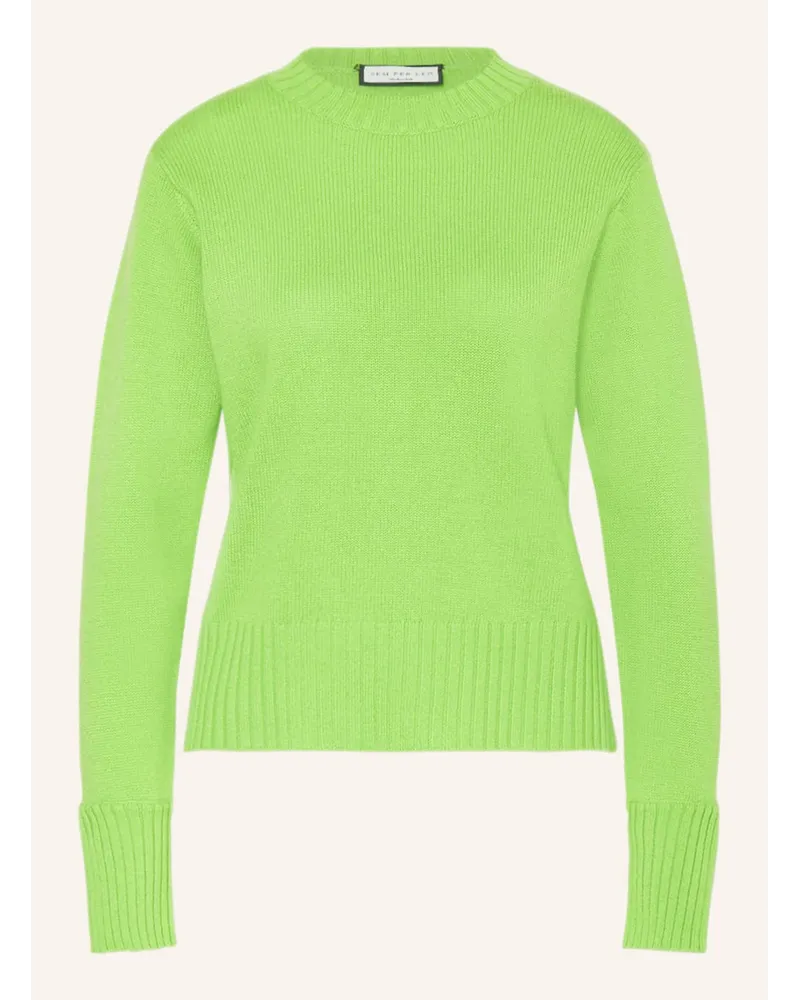 SEM PER LEI Pullover mit Cashmere Gruen