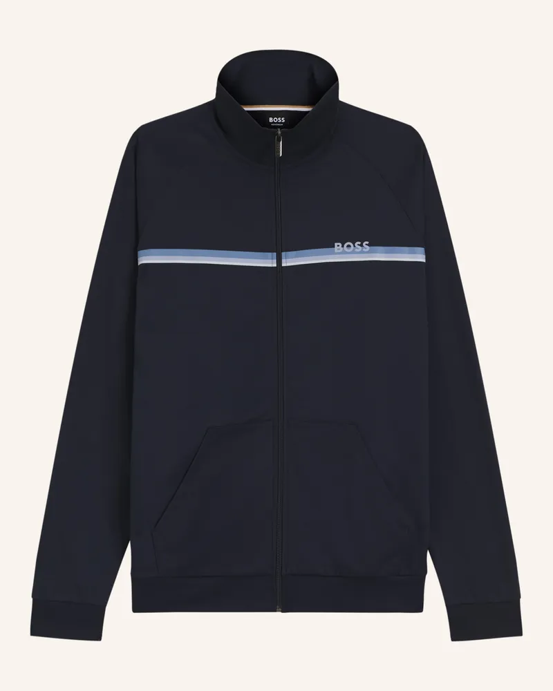 HUGO BOSS Loungewear Jacke Authentic Jacket Z Regular Fit blau Dunkelblau
