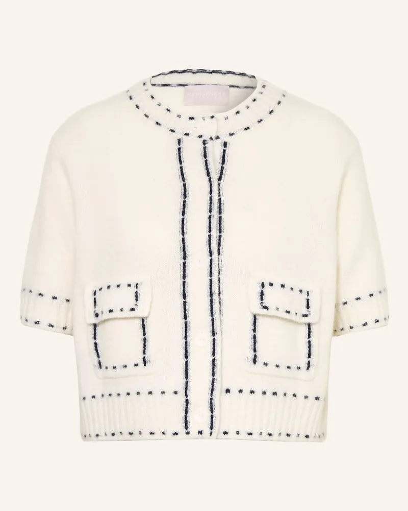 hemisphere Strickjacke Mit Cashmere weiss Creme