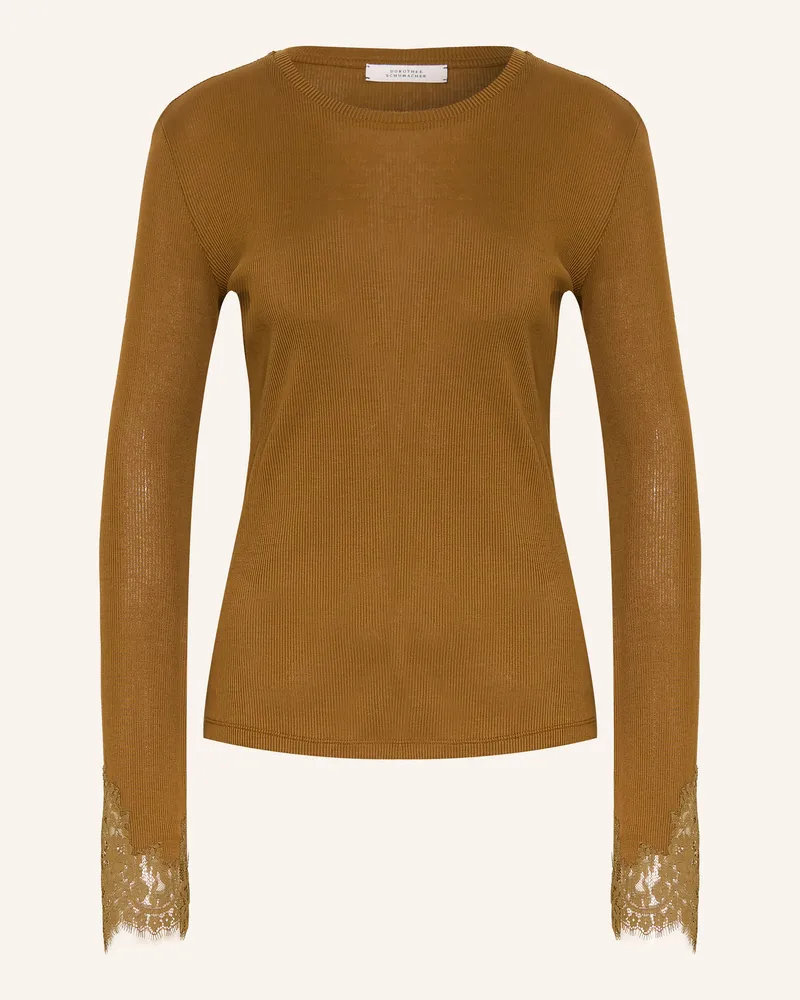 Dorothee Schumacher Longsleeve Mit Spitze braun Cognac