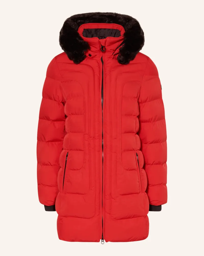 Wellensteyn Steppmantel Belvitesse Long Mit Abnehmbarem Kunstpelz rot Rot