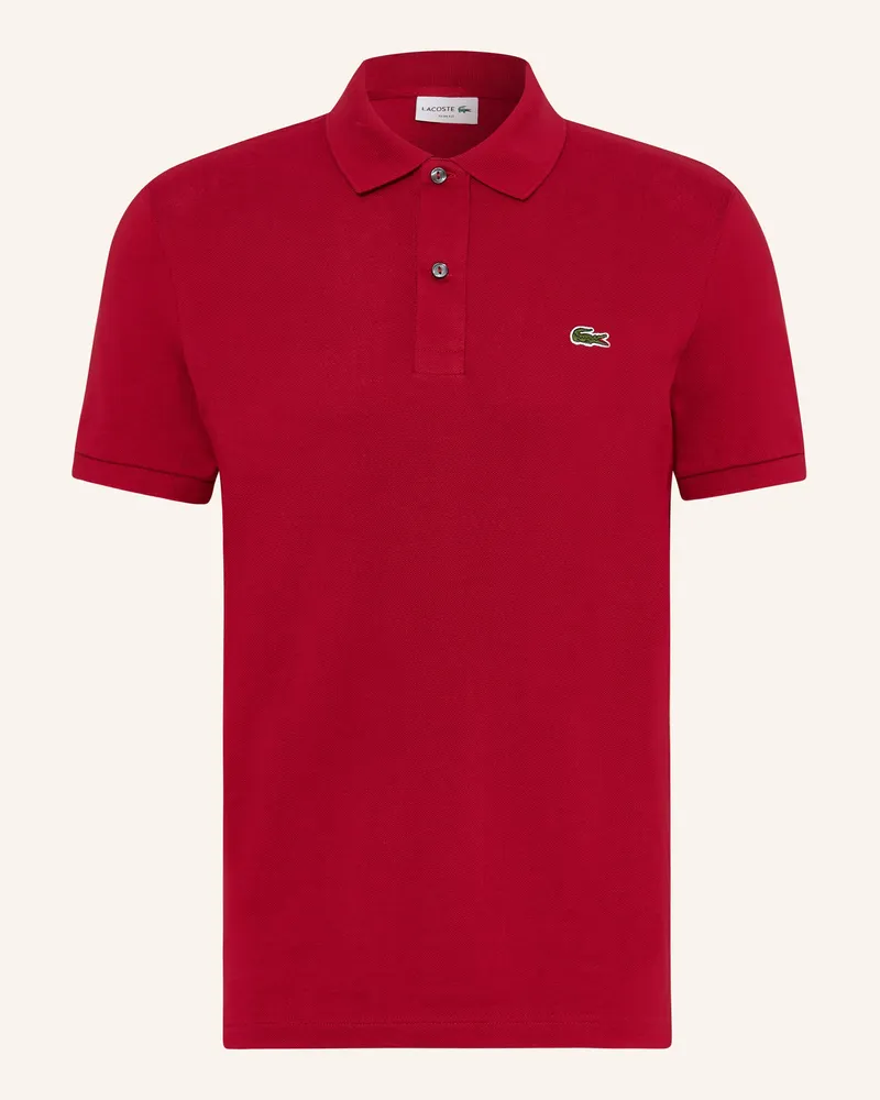 Lacoste Piqué-Poloshirt Slim Fit Dunkelrot