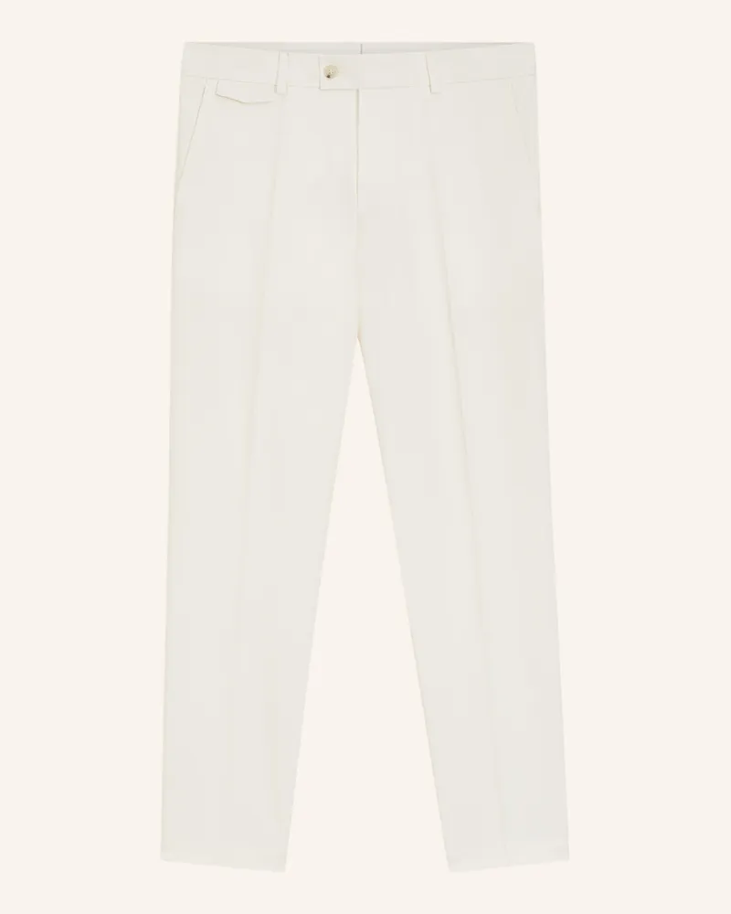 HUGO BOSS Business Hose L-Peetl-253 Tapered Fit beige Weiss