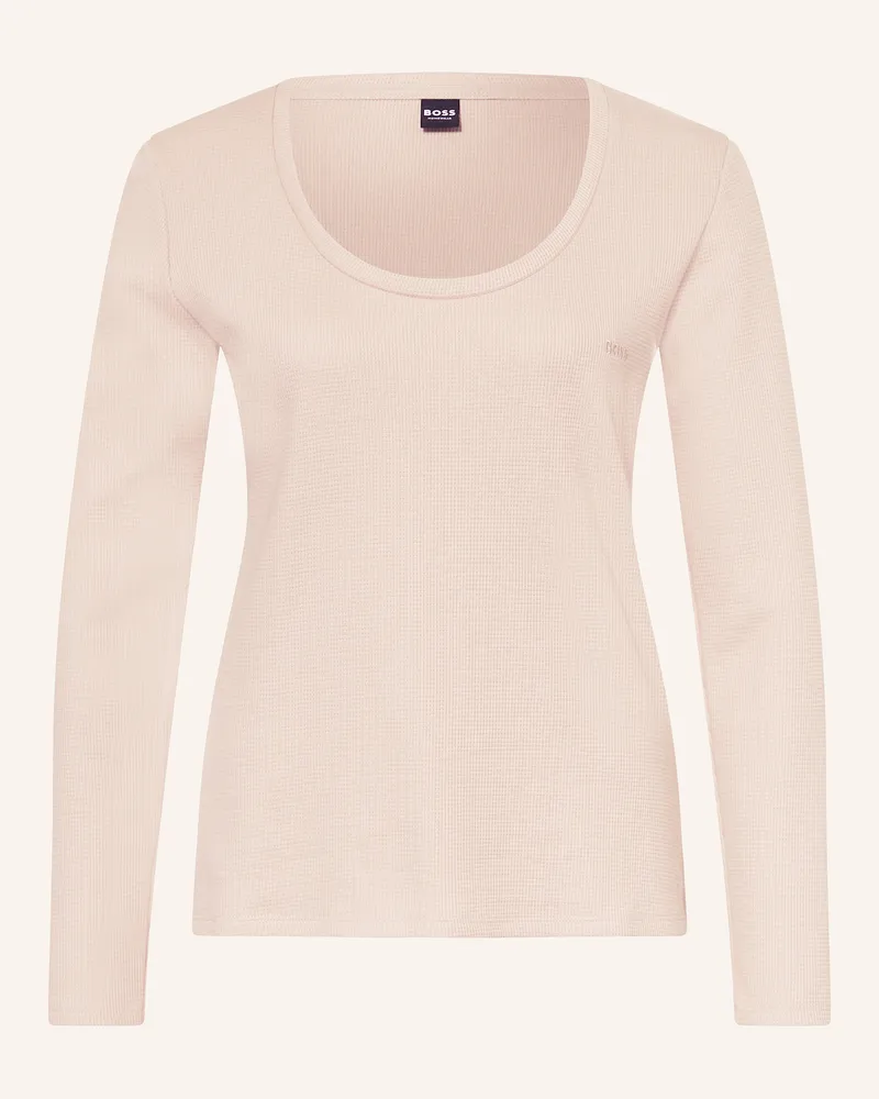 HUGO BOSS Schlafshirt Waffle beige Beige
