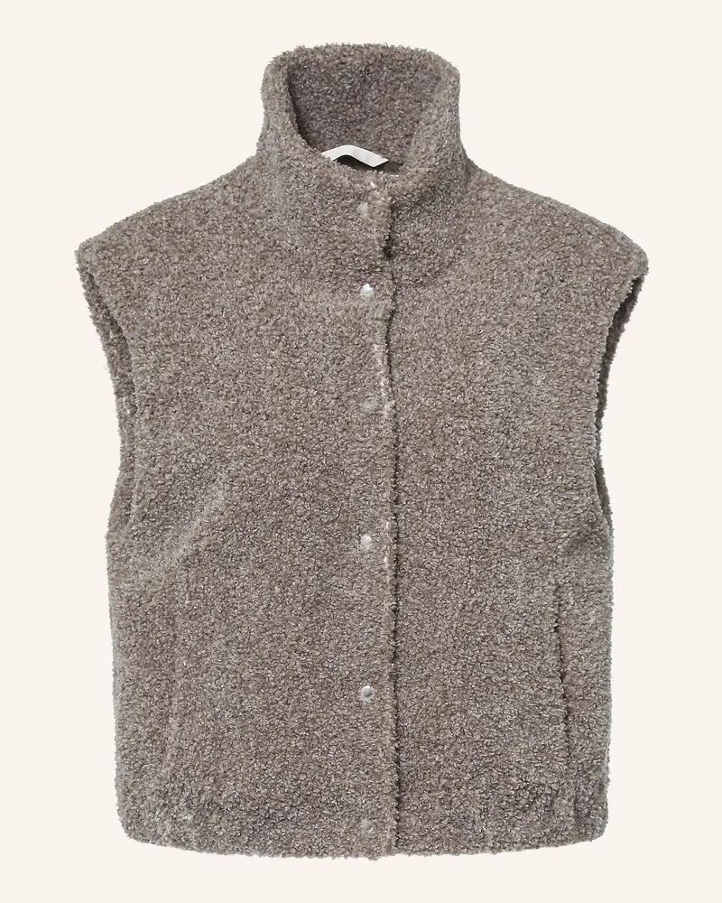 Marc O'Polo Teddyfell-Weste beige Taupe