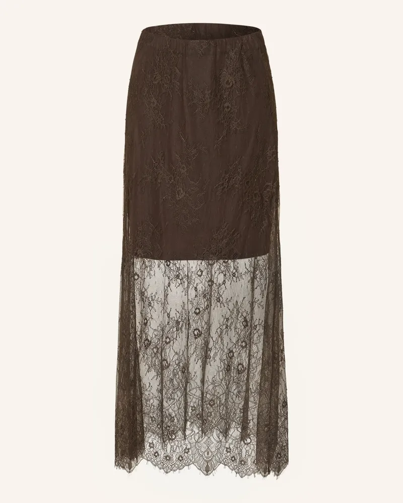 MOSS COPENHAGEN Spitzenrock MSCHDUSTY Dunkelbraun