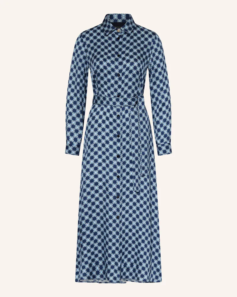 Elena Mirò Satinkleid Dunkelblau