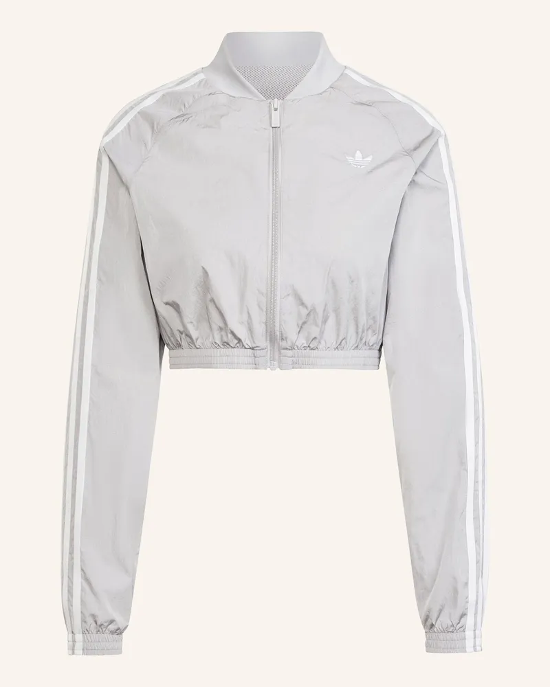 adidas ADICOLOR TEAMGEIST CROPPED ORIGINALS JACKE Grau