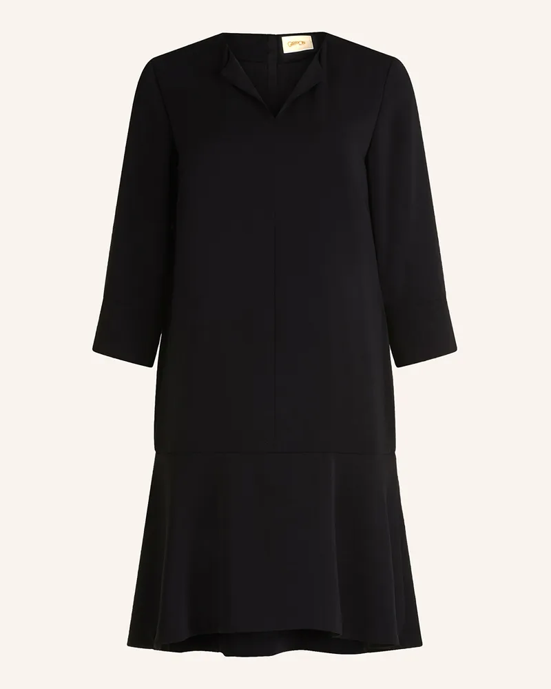 Cartoon Kleid mit 3/4-Arm Schwarz