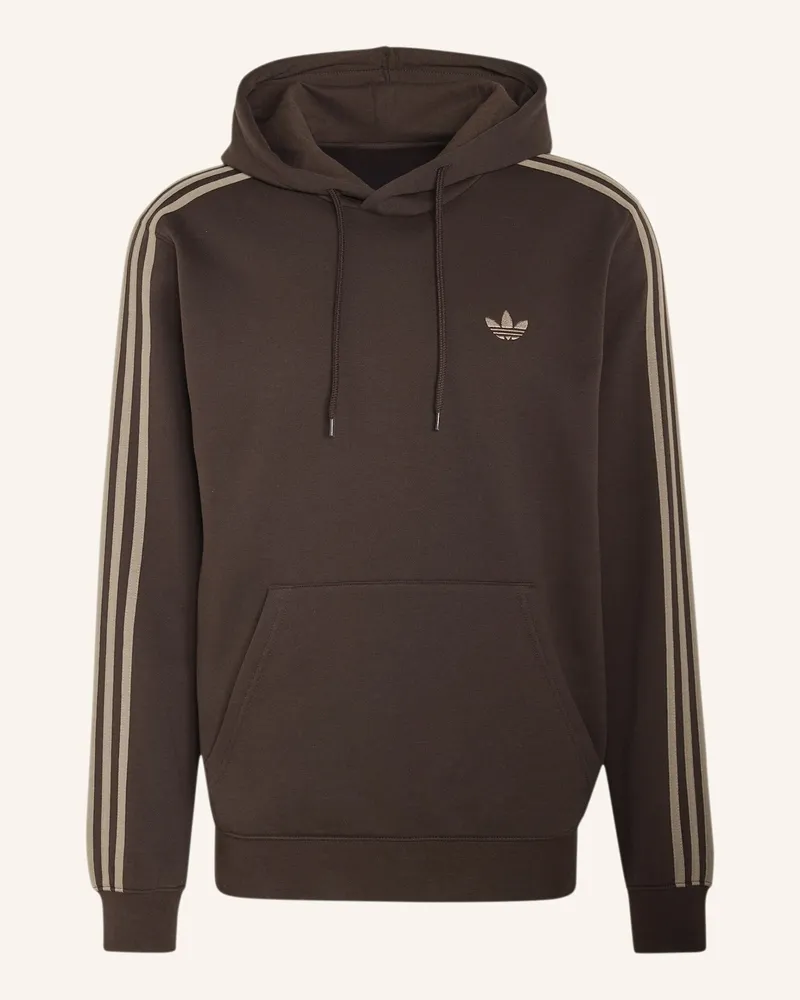 adidas 3-Streifen-Hoodie braun Braun