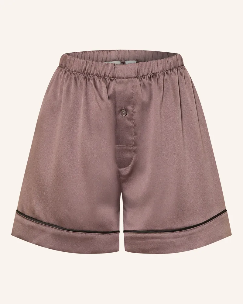 Calvin Klein Schlafshorts Satin Sheen Aus Satin braun Taupe