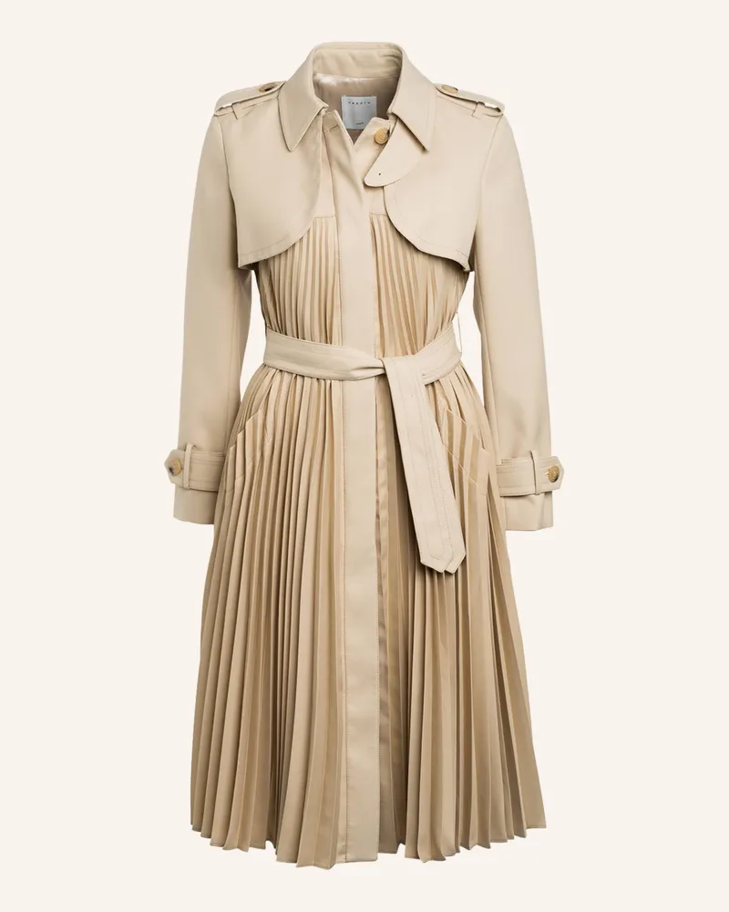 Sandro Trenchcoat mit Plissees Beige