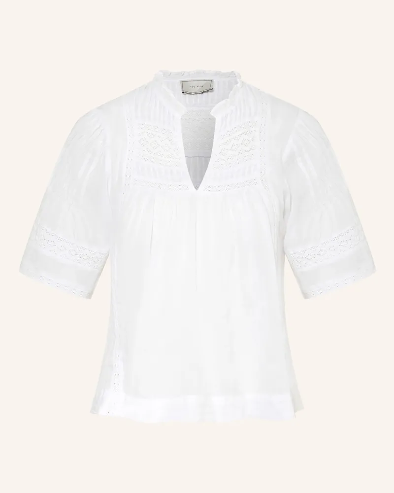 Neo Noir Blusenshirt Siama Mit Spitze weiss Weiss