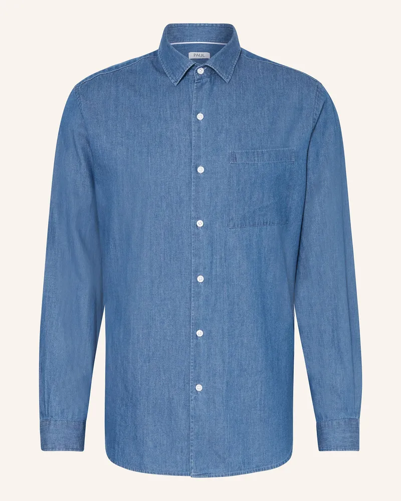 paul Jeanshemd Comfort Fit Blau