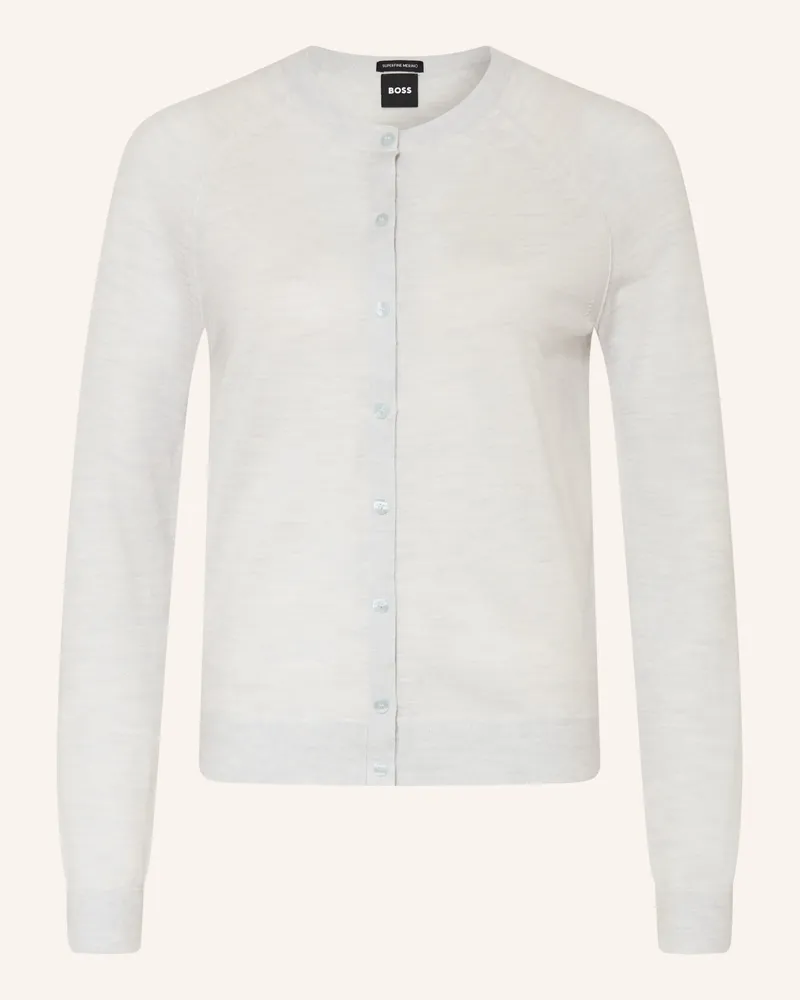 HUGO BOSS Strickjacke FONAMI Hellblau